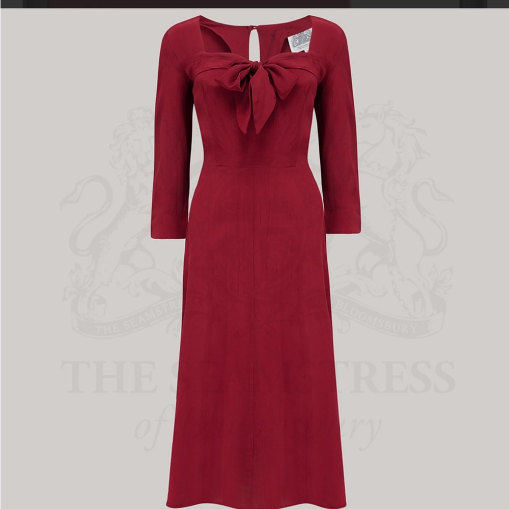 Seamstress of Bloomsbury Joyce dress in Windsor Wine
